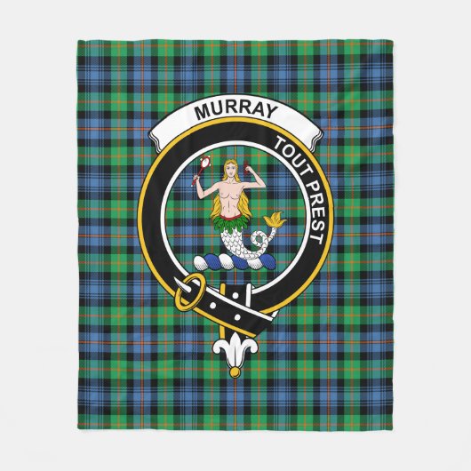 Clan Murray Dysart von Atholl Ancient Tartan Karie Fleecedecke (Vorderseite)