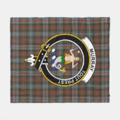 Clan Murray Dysart von Atholl Weathered Tartan Pla Fleecedecke (Vorderseite (Horizontal))