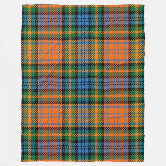 Clan Murray Kariert Tartan Blue Orange Green Karo Fleecedecke (Vorderseite)