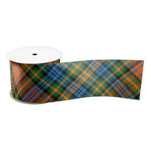 Clan Murray Kariert Tartan Orange Blue Green Karo Satinband