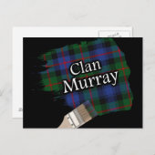 Clan Murray Scottish Tartan Paint Brush Postkarte (Vorne/Hinten)