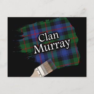 Clan Murray Scottish Tartan Paint Brush Postkarte