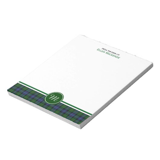 Clan Murray Tartan Monogram Note Pad Notizblock (Rotiert)