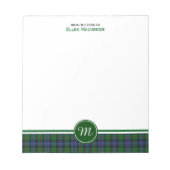 Clan Murray Tartan Monogram Note Pad Notizblock (Vorderseite)