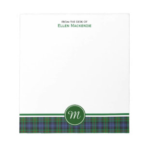 Clan Murray Tartan Monogram Note Pad Notizblock