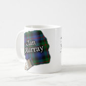 Clan Murray Tartan Paint Brush Cup Tasse (Vorderseite Links)