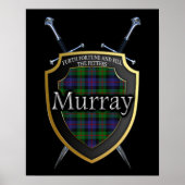Clan Murray Tartan Shield & Schwerter Print Poster (Vorne)
