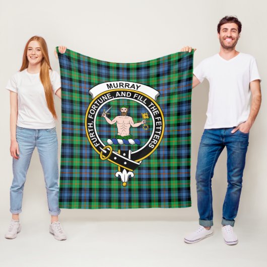 Clan Murray von Atholl Ancient Tartan Kariert Fleecedecke (Beispiel)