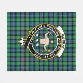Clan Murray von Atholl Ancient Tartan Kariert Fleecedecke (Vorderseite (Horizontal))