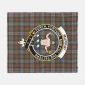 Clan Murray von Atholl Weathered Tartan Kariert Fleecedecke (Vorderseite (Horizontal))