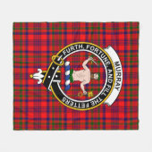 Clan Murray von Tulloch Tartan Kariert Fleecedecke (Vorderseite (Horizontal))