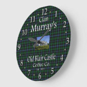 Clan Murray's Old Blair Castle Coffee Co. Große Wanduhr (Winkel)