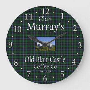 Clan Murray's Old Blair Castle Coffee Co. Große Wanduhr