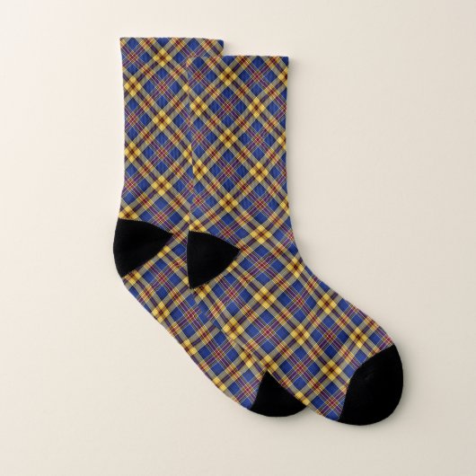 Clan Murtaugh Tartan Blue und Gold Kariert Socken (Paar)