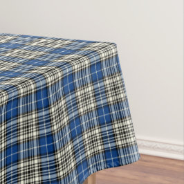 Clan Napier Blue, Black and White Scottish Tartan Tischdecke