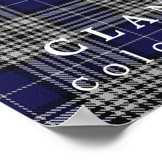 Clan Napier Colors of Scotland Tartan Poster (Ecke)
