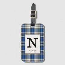 Clan Napier Tartan Mit Monogramm