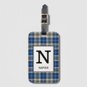 Clan Napier Tartan Mit Monogramm Gepäckanhänger