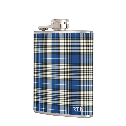 Clan Napier Tartan Monogram Flachmann (Links)