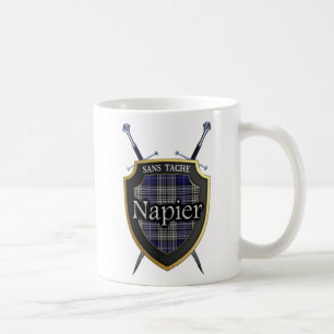 Clan-Napiertartan-Schild und Schwerter Kaffeetasse