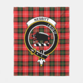 Clan Nesbitt Tartan Kariert Fleecedecke (Vorderseite)