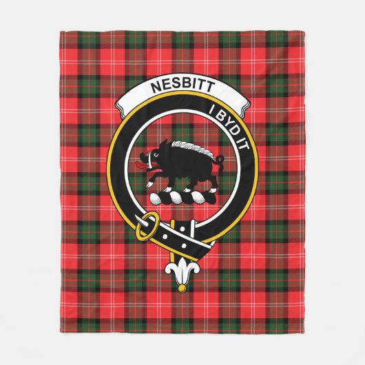 Clan Nesbitt Tartan Kariert Fleecedecke (Vorderseite)