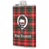 Clan Nesbitt Wappen Abzeichen & Tartan Personalisi Flachmann (Links)