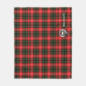 Clan Nesbitt Wappen Abzeichen & Tartan Personalisi Fleecedecke (Vorderseite)