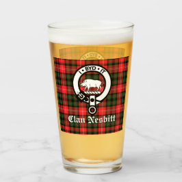Clan Nesbitt Wappen Abzeichen & Tartan Personalisi Glas