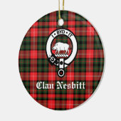 Clan Nesbitt Wappen Abzeichen & Tartan Personalisi Keramik Ornament (Links)