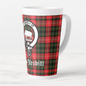 Clan Nesbitt Wappen Abzeichen & Tartan Personalisi Milchtasse (Rechte Ecke)