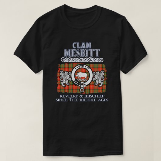 Clan Nesbitt Wappen Schottischer Clans Schottische T-Shirt (Design vorne)