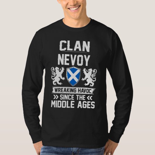 Clan Nevoy Scottish Family Clan Scotland Wreaking T-Shirt (Vorderseite)