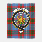 Clan Newton Tartan Kariert Fleecedecke (Vorderseite)