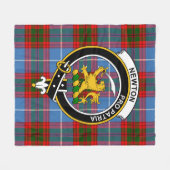 Clan Newton Tartan Kariert Fleecedecke (Vorderseite (Horizontal))