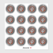 Clan Nicholson Wappen & Tartan Knot Aufkleber (Blatt)