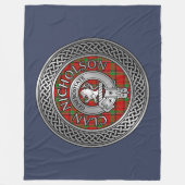 Clan Nicholson Wappen & Tartan Knot Fleecedecke (Vorderseite)