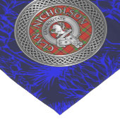Clan Nicholson Wappen & Tartan Knot Kurzer Tischläufer (Ecke)