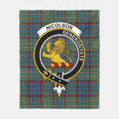 Clan Nicolson Junting Ancient Tartan Kariert Fleecedecke (Vorderseite)