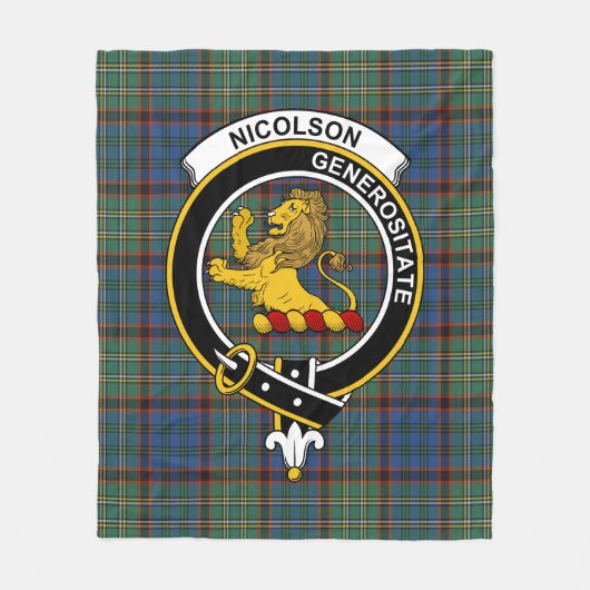 Clan Nicolson Junting Ancient Tartan Kariert Fleecedecke (Vorderseite)