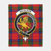 Clan Nicolson Modern Tartan Kariert Fleecedecke (Vorderseite)