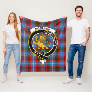 Clan Nicolson Tartan Kariert Fleecedecke