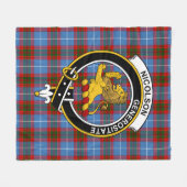 Clan Nicolson Tartan Kariert Fleecedecke (Vorderseite (Horizontal))