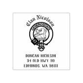 Clan Nicolson Wappen Abzeichen individuell anpassb Gummistempel (Prägung)