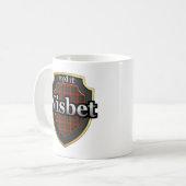 Clan Nisbet schottische Kaffeetasse (Vorderseite Links)