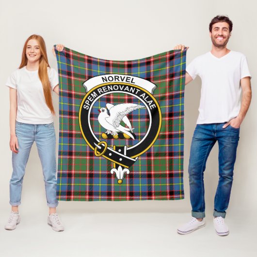 Clan Norvel Tartan Kariert Fleecedecke (Beispiel)