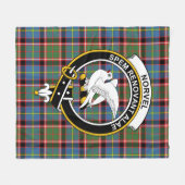 Clan Norvel Tartan Kariert Fleecedecke (Vorderseite (Horizontal))