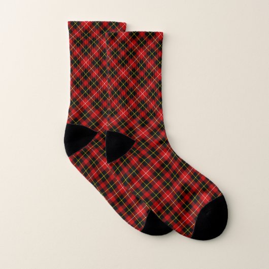 Clan O'Connell Tartan Red and Black Kariert Socken (Paar)