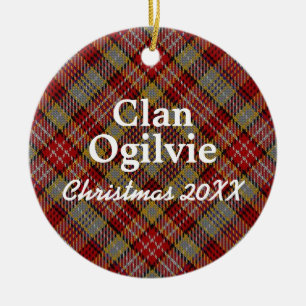 Clan Ogilvie Scottish Tartan Keramik Ornament