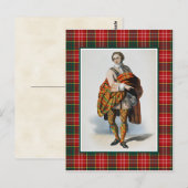 Clan Ogilvie Vintag Illustration Tartan Frame Postkarte (Vorne/Hinten)